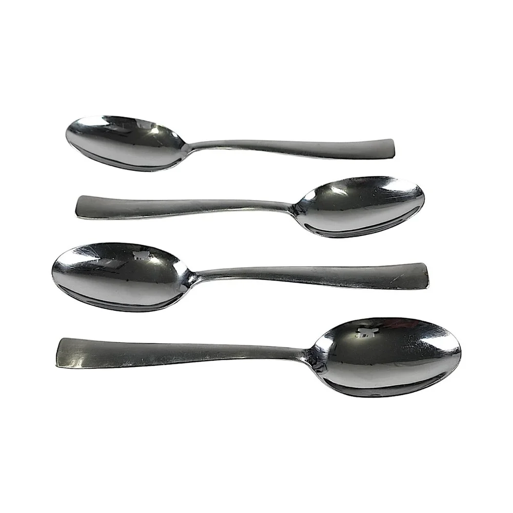 Vintage Pfaltzgraff Stainless Steel Soup Spoon Flatware 4 pieces 18/0
